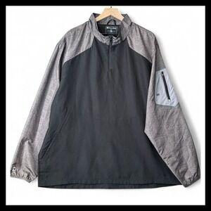 Holloway Raider 1/4 Zip Carbon Print Black XXL Pullover Mens 2XL Jacket Gorpcore